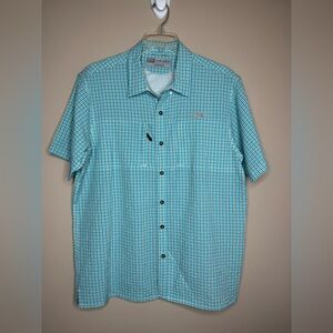 Drake Classic Seersucker Grid Check Shirt Fishing Outdoor Size Large